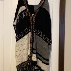 Free People wool blend oversized vest/ cape